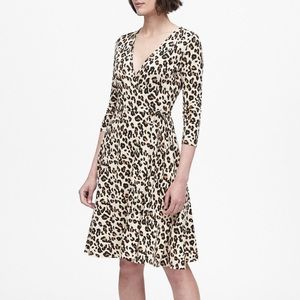 Banana Republic animal print Wrap dress